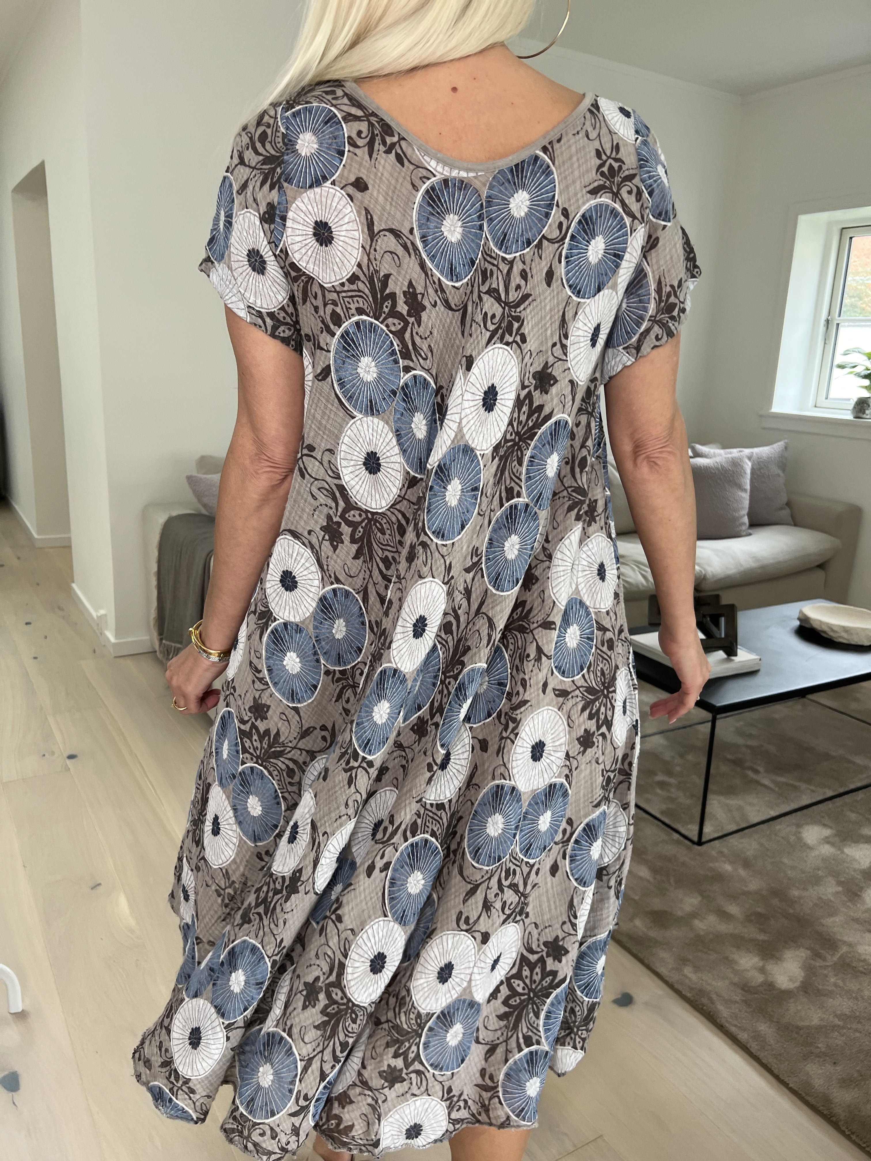 Delphine - Bomuldskjole med motiv